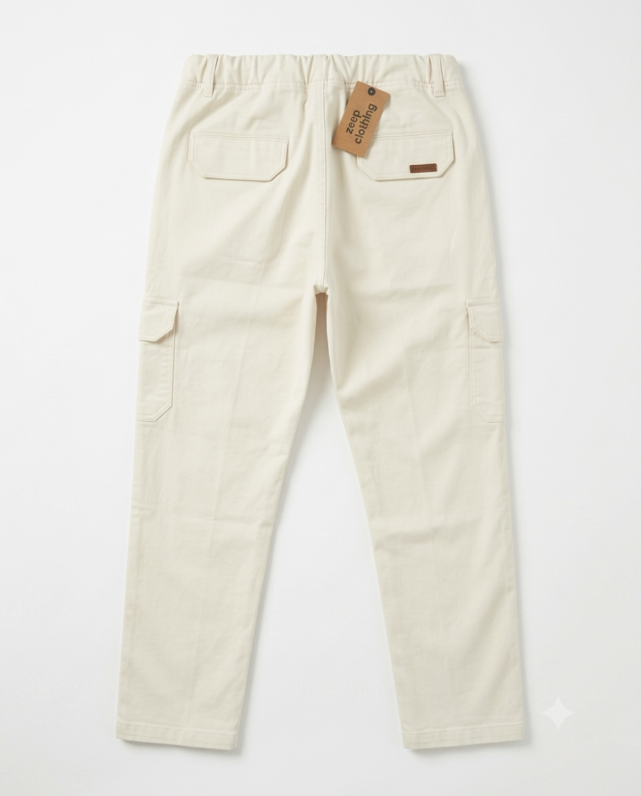Streetwear Cargo Baggy 6P - Gansta White
