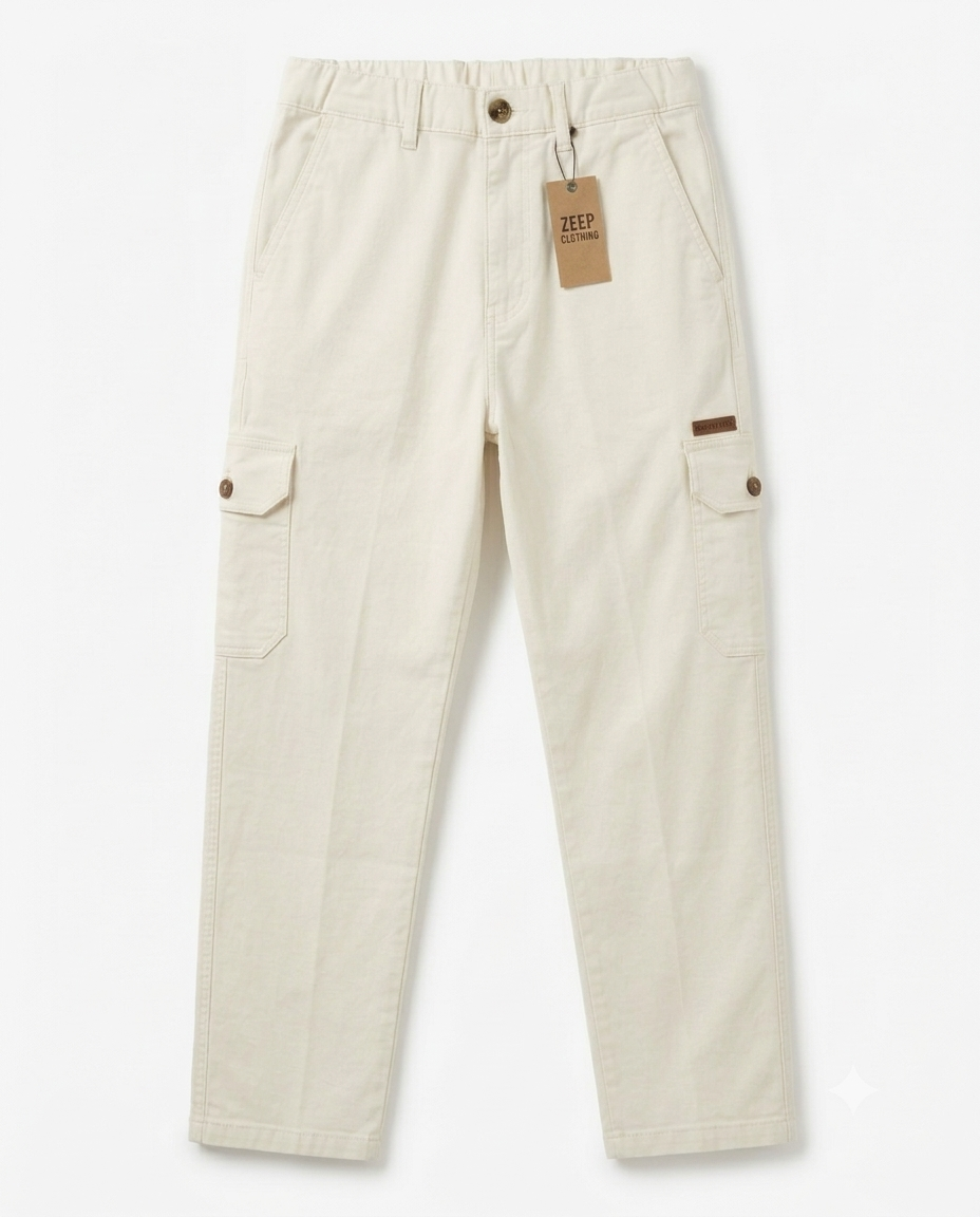 Streetwear Cargo Baggy 6P - Gansta White