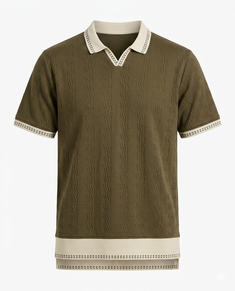 MEN'S KNITE POLO SHIRTS - FIVE COLOURS