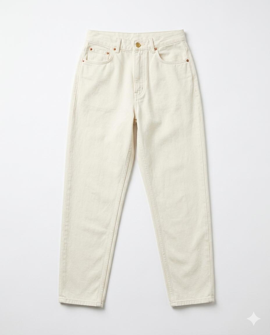 Classic Baggy Jeans - Off-White