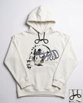 Urban Street Style Pullover Hoodie - OFF WHITE